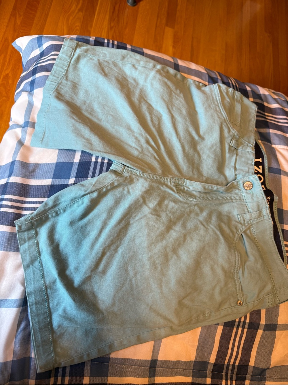 Izod Sportflex Men's Aqua Chino Shorts